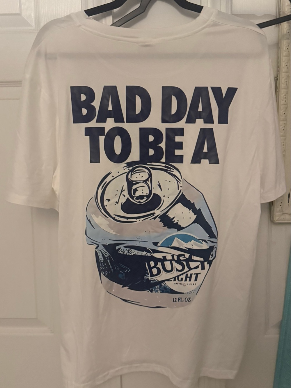 Busch Light tee 'Bad Day To Be A' Can Print new no tags